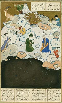 Sage Prints: A King and a Sage Converse in a Rocky Landscape, c1525. Creator: Unknown