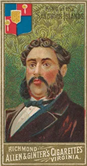 Hawaii Prints: King of the Sandwich Islands, from Worlds Sovereigns series (N34) for Allen &amp