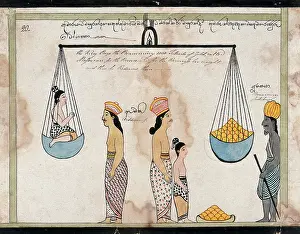 Weighing Prints: King Sanjaya redeems the children of Vessantara