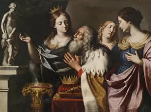 Ten Commandments Collection: King Solomons wives lead him into idolatry. Artist: Venanzi di Pesaro, Giovanni (1627-1705)