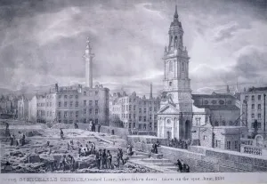George Scharf Prints: King William Street, 1830. Artist: George Scharf