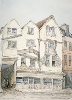 Thomas Colman Prints: Kings Arms Inn, Moorfields, with decorative moulding on the front, City of London, 1851
