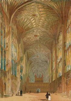 Vaulted Ceiling Gallery: Kings College Chapel, Cambridge, 1864