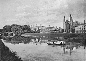 Kings College and Chapel Cambridge, c1896. Artist: Stearn