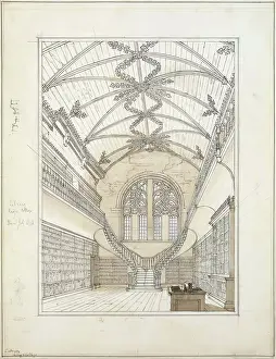 Intricately Prints: King's College Library, 1848