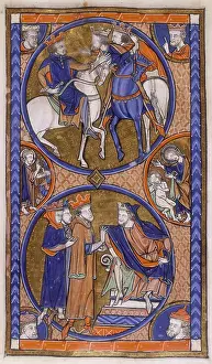 Psalter Prints: Three kings conferring, c1265-c1270. Creator: Unknown