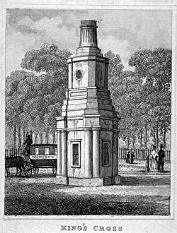 Horse Bus Prints: Kings Cross, London, 19th century