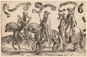 The Twelve Kings of Israel: David, Solomon, Rehoboam, 1515-1517. Creator: Lucas van Leyden (Dutch
