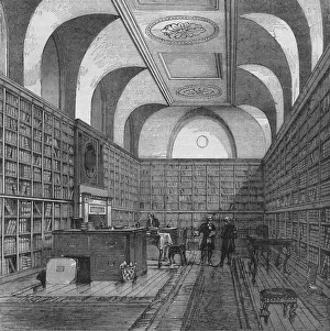 Buckingham House Prints: The Kings Library, Buckingham House, Westminster, London, 1775 (1878)