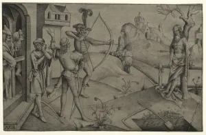 Late 15th Century Prints: The Kings Sons Shooting at their Dead Fathers Body, 1495-1504