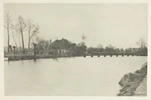 Canal Prints: Kings Weir, River Lea, 1880s. Creator: Peter Henry Emerson