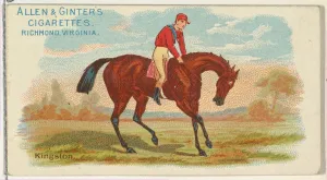 Horseracing Prints: Kingston, from The Worlds Racers series (N32) for Allen & Ginter Cigarettes, 1888