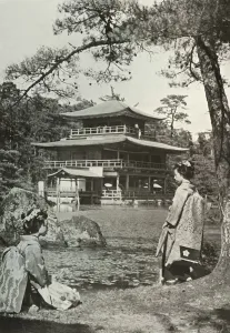 Zen Buddhism Prints: Kinkakuji (The Golden Pavilion), 1910. Creator: Herbert Ponting