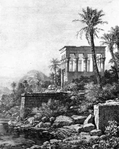 Gaston Prints: The Kiosk, Philae Temple, Egypt, 1881