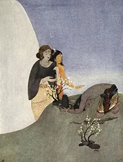 Legendary Prints: Kirat-Arjuna, 1913. Artist: Nandalal Bose