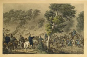 Between Kirgaliczky and Suderva, 30 June 1812, 1820s. Artist: Faber du Faur, Christian Wilhelm, von (1780-1857) Between Kirgaliczky and Suderva, 30 June 1812, 1820s. Artist: Faber du Faur, Christian Wilhelm, von (1780-1857)