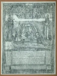 The Kirillo-Belozersky Monastery, 1742. Artist: Nekhoroshevsky, Martyn Nesterovich (active Mid of 18th cen. )