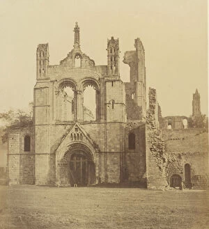 Abbey Collection: Kirkstall Abbey. From the West, 1850s. Creator: Joseph Cundall