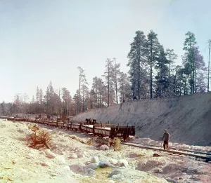 Kirosskii quarry, 1915. Creator: Sergey Mikhaylovich Prokudin-Gorsky