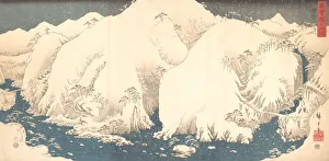 Gorge Gallery: Kiso Mountains in Snow, 1857., 1857. Creator: Ando Hiroshige