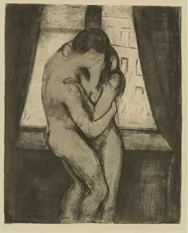 Affection Gallery: The Kiss, 1895. Artist: Munch, Edvard (1863-1944)