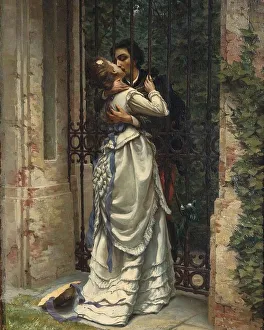 Images Dated 30th September 2021: The Kiss, 1910. Creator: Allason, Silvio (1843-1912)