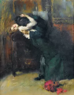 Tenderness Gallery: The Kiss. Artist: Alciati, Antonio Ambrogio (1878-1929)