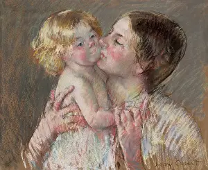 A Kiss for Baby Ann (No. 3), 1897. Creator: Cassatt, Mary (1845-1926)