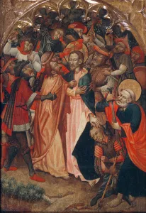 The Kiss of Judas. Artist: Master of Retascon (active ca 1410-1425)
