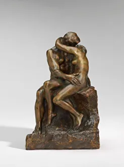 Rodin Auguste Prints: The Kiss (Le Baiser), model 1880-1887, cast c. 1898 / 1902. Creator: Auguste Rodin