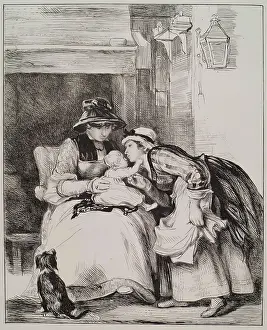 Bending Prints: Kissing the Bairn, c1810s. Creator: David Wilkie