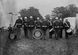 Trumpets Prints: Kit Carsons band, Camp McKibbin, [Maryland?], 1893. Creator: Unknown