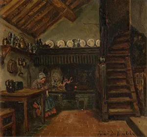 Braekeleer Henri Jean Augustin De Prints: Kitchen, 1865-1870. Creator: Henri Jean Augustin de Braekeleer