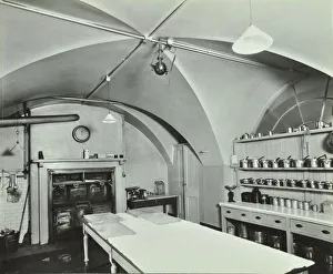 Council Prints: Kitchen at Admiralty House, Westminster, London, 1934