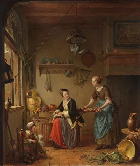 Pulley Prints: The Kitchen, c.1760-c.1771. Creator: Willem Joseph Laquy