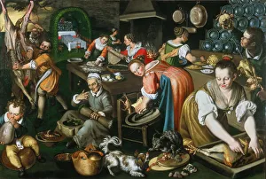 Soup Prints: Kitchen, ca 1585-1590. Creator: Campi, Vincenzo (1536-1591)