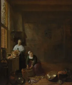 Hendrick Prints: A Kitchen, ca. 1643. Creator: Hendrik Martensz. Sorgh