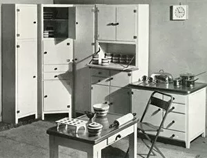 Cg Holme Gallery: Kitchen furniture by Heals, London, 1937. Creator: Unknown