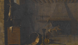 Kitchenware Prints: Kitchen with Hare, date unknown. Creator: Sebastien Bourdon