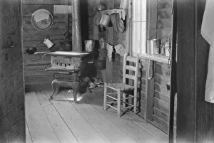 Timber Gallery: Kitchen in house of Floyd Burroughs... near Moundville, Hale County, Alabama, 1936