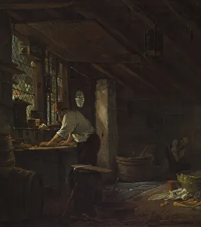 Leaded Glass Prints: Kitchen Interior, 1650-1670. Creator: Thomas Wyck