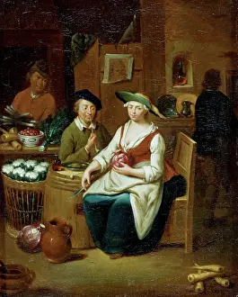Preparation Prints: Kitchen Interior, 19th century. Creator: Johann Gerlach Lambert