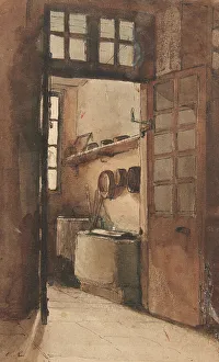 Kitchenware Prints: Kitchen Interior, c1862. Creator: Theodule Ribot