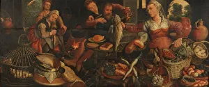 Lange Pieter Aertsen Prints: Kitchen Scene, 1560-1565. Creator: Pieter Aertsen