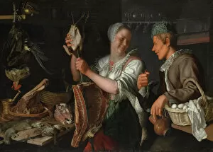 Cookery Collection: Kitchen Scene, 1620s. Creator: Peter Wtewael