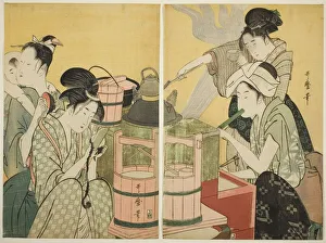 Kitchen Scene, Japan, c. 1794 / 95. Creator: Kitagawa Utamaro