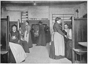 Sims Collection: Kitchen in a single womens lodging house, Spitalfields, London, c1903 (1903)