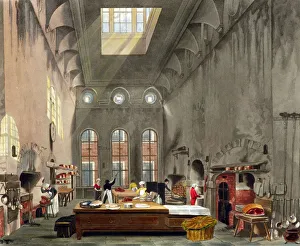 William James Bennett Prints: Kitchen, St Jamess Palace, London, 1819. Artist: William James Bennett