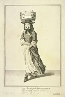 Marcellus Laroon Prints: Any Kitchin Stuffe have you maids, Cries of London, (c1688?). Artist: Pierce Tempest