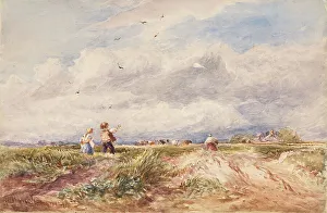 Cox David Prints: Kite Flying, 1847. Creator: Unknown